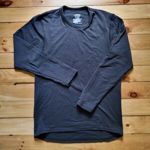 Duofold Thermal Shirt Mens M Black Polyester Knit Stretch Baselayer Ski Outdoor